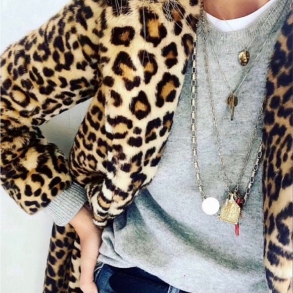 Zara Faux Fur Animal Print Coat (M) New w/out tags Season’s Must-have! - Picture 7 of 8